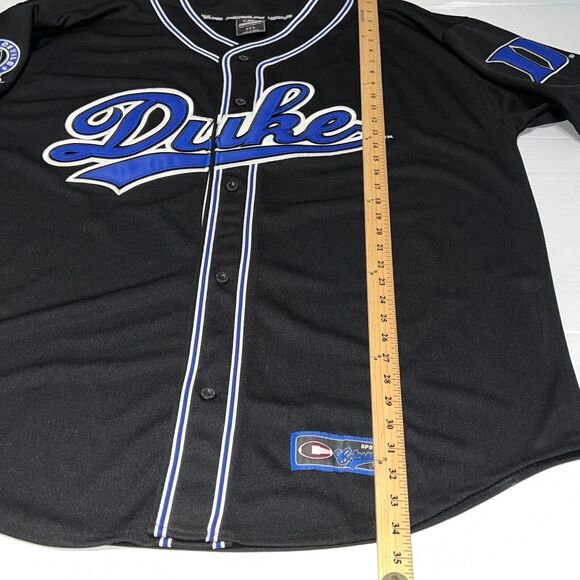 Colosseum Athletics NCAA Duke Blue Devils Black Script Baseball Jersey Mens 2XL - Picture 11 of 11